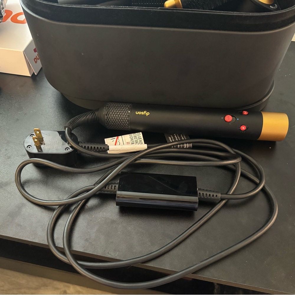 Black and Gold Dyson Air Wrap